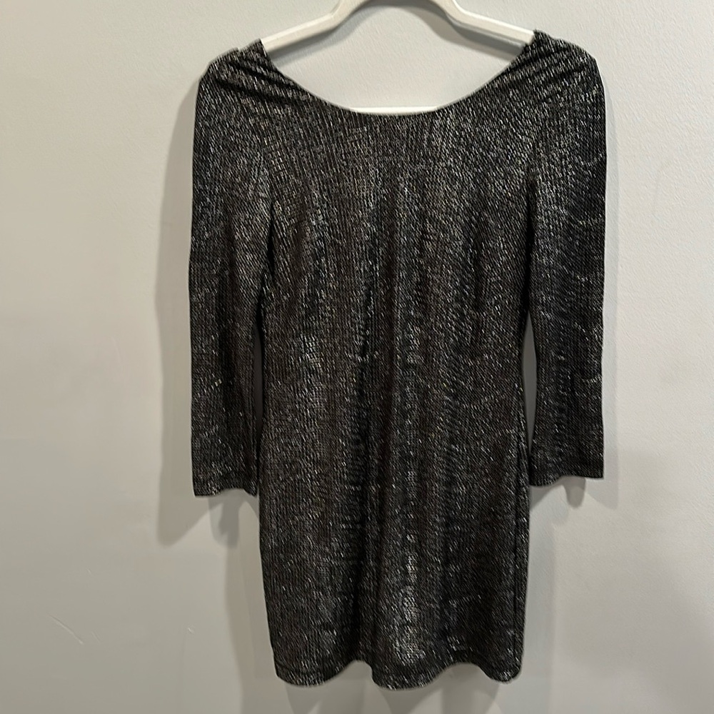 BCBG Generation black and silver midi dress